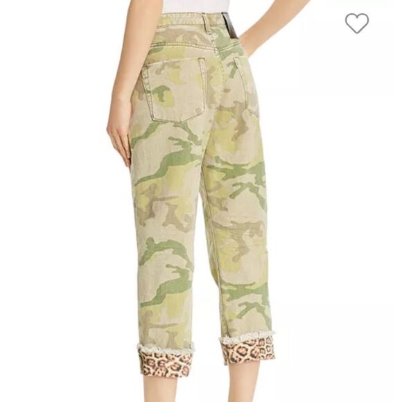 One Teaspoon Women’s Bandits High-Rise Cropped Boyfriend Jeans in Camo Size 26 - Picture 2 of 8